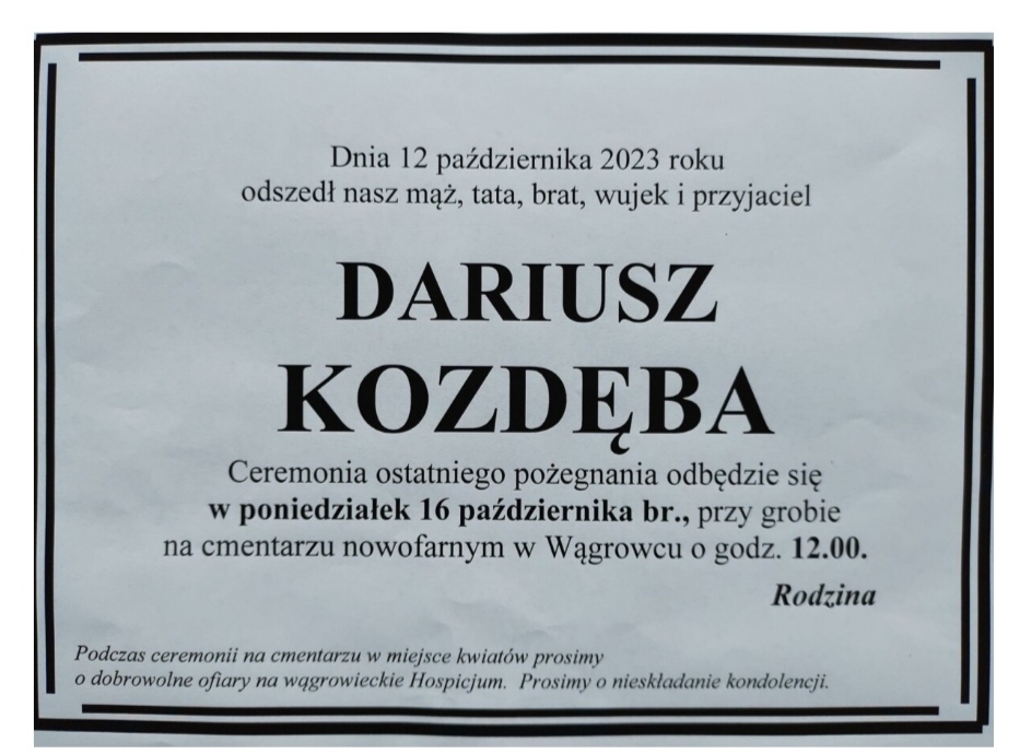 Zmarł Dariusz Kozdęba